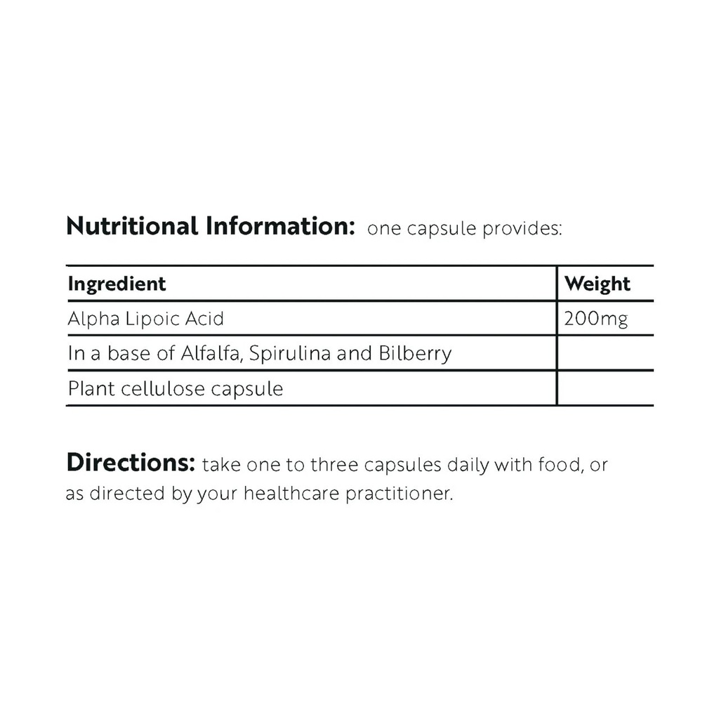 VIRIDIAN ALPHA LIPOIC ACID 200MG VCAPS (3)
