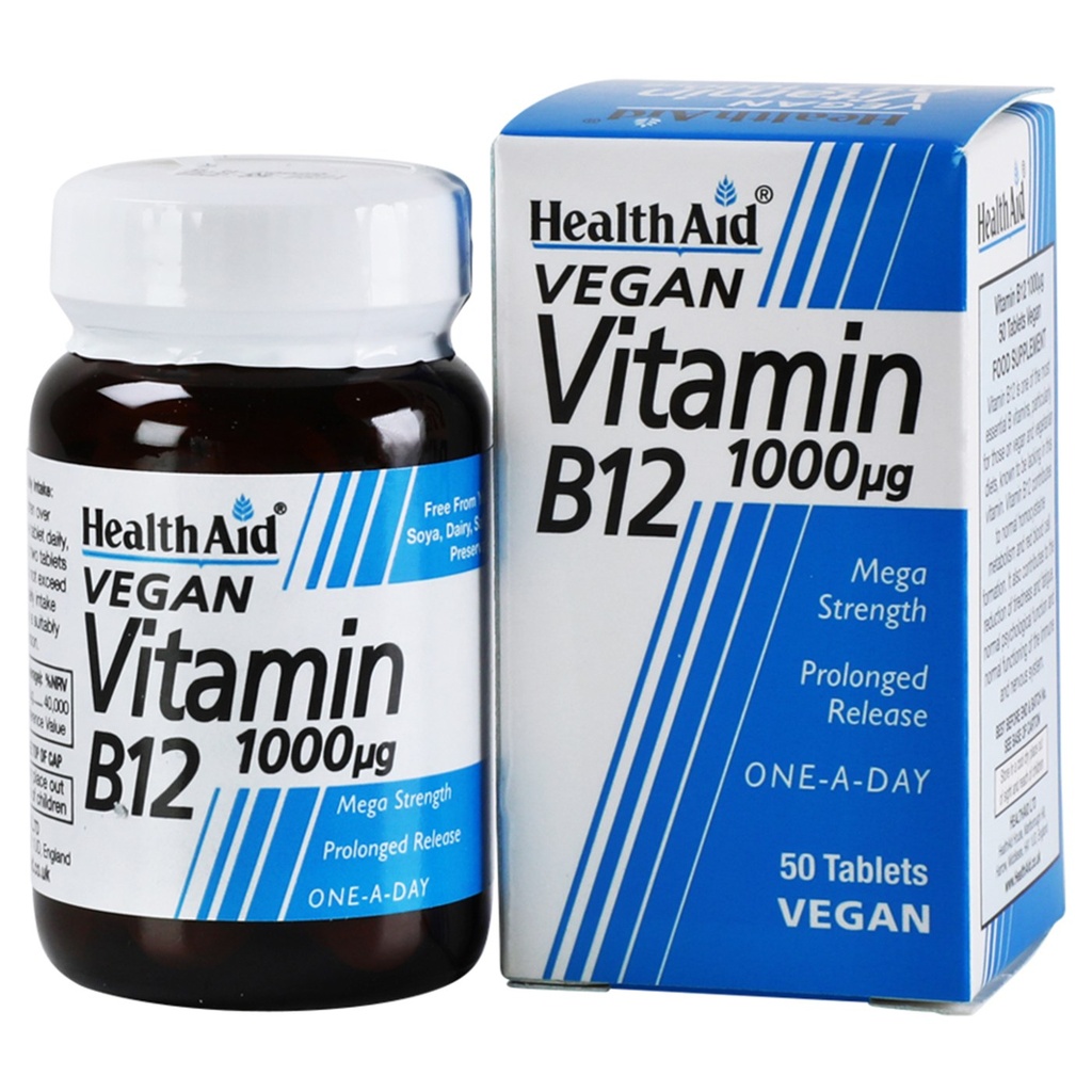 HEALTH AID VITAMIN B12 1000ug PR 50'S (2)