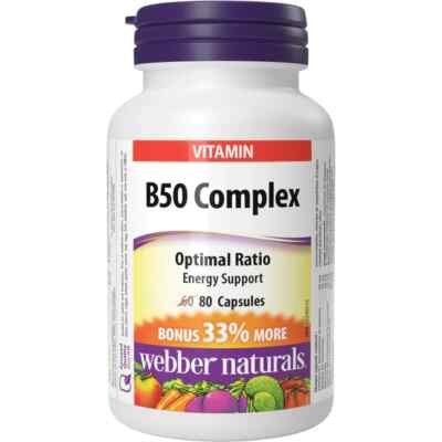 WEBBER NATURALS B50 COMPLEX CAPS 80'S (4)
