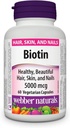 WEBBER NATURALS BIOTIN 5000MCG VEG CAPS 60'S (2)