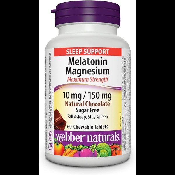 WEBBER NATURALS MELATONIN 10MG/MAGNESIUM 150MG TABS 60'S (3)