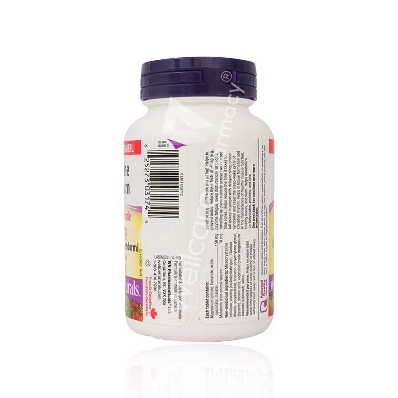 WEBBER NATURALS MELATONIN 10MG/MAGNESIUM 150MG TABS 60'S (4)