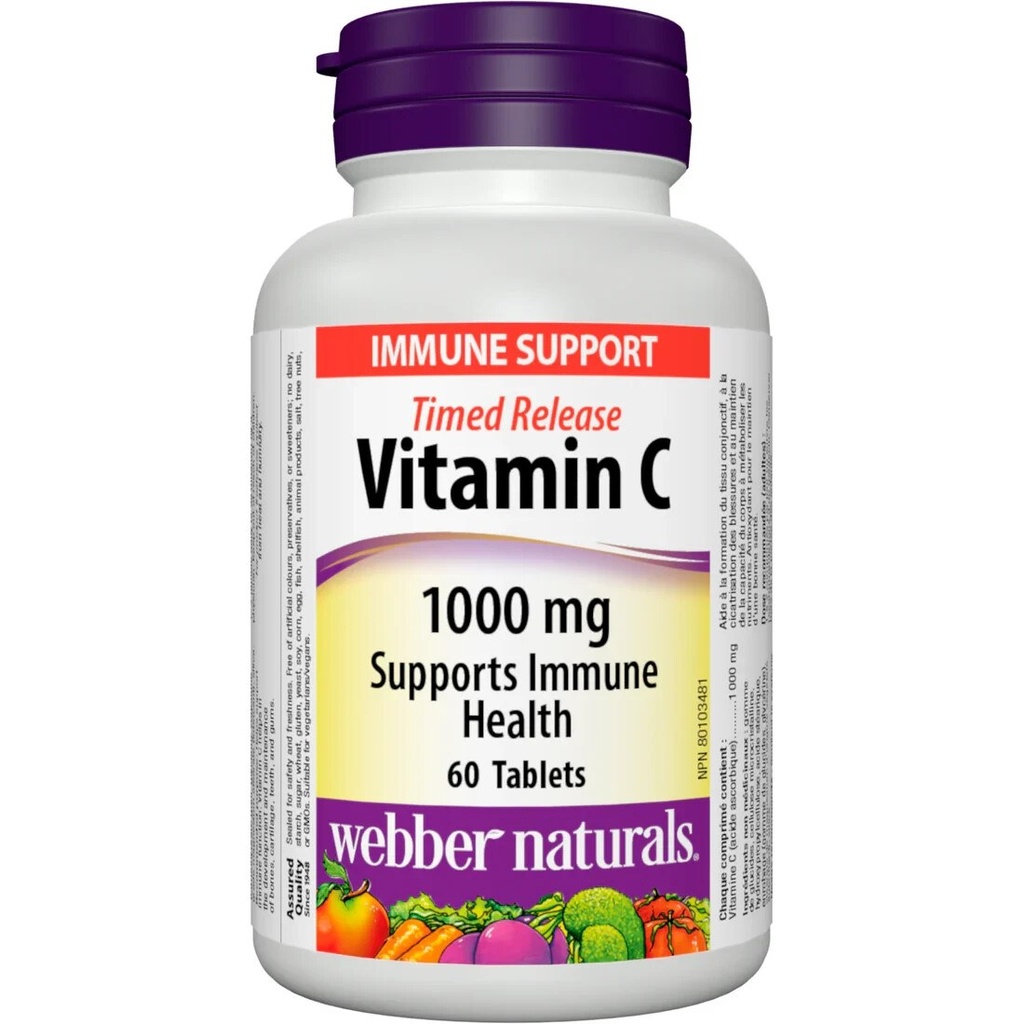 WEBBER NATURALS VITAMIN C 1000MG TIME RELEASE TABS 60'S (2)