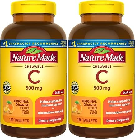 WEBBER NATURALS VITAMIN C 500MG ORANGE CHEW TABS 120'S (4)