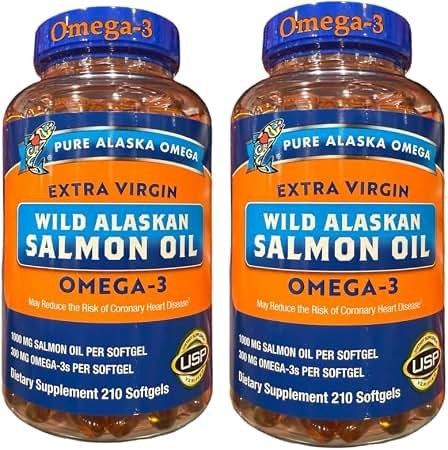 WEBBER NATURALS WILD ALASKAN SALMON AND FISH OIL 1000MG SOFTGELS 180'S (3)