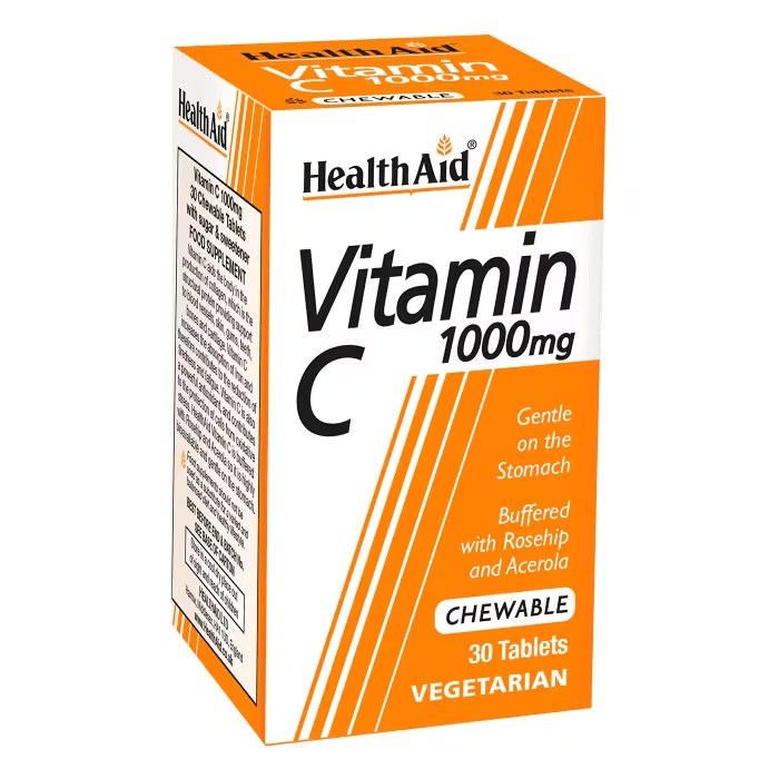 HEALTH AID VITAMIN C 1000MG CHEW 30'S (2)