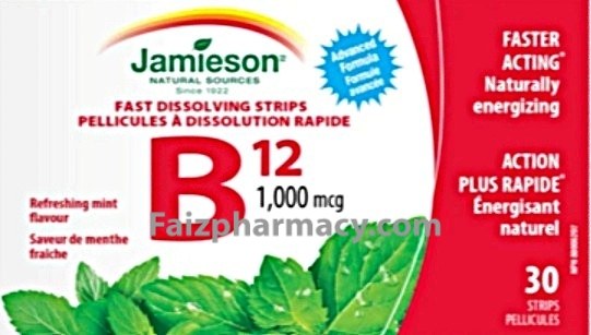 JAMIESON B12 1000MCG FAST DISSOLVING STRIPS 30'S (2)