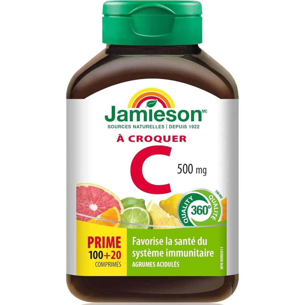 JAMIESON CHEWABLE C 500MG TABLETS 120'S (3)