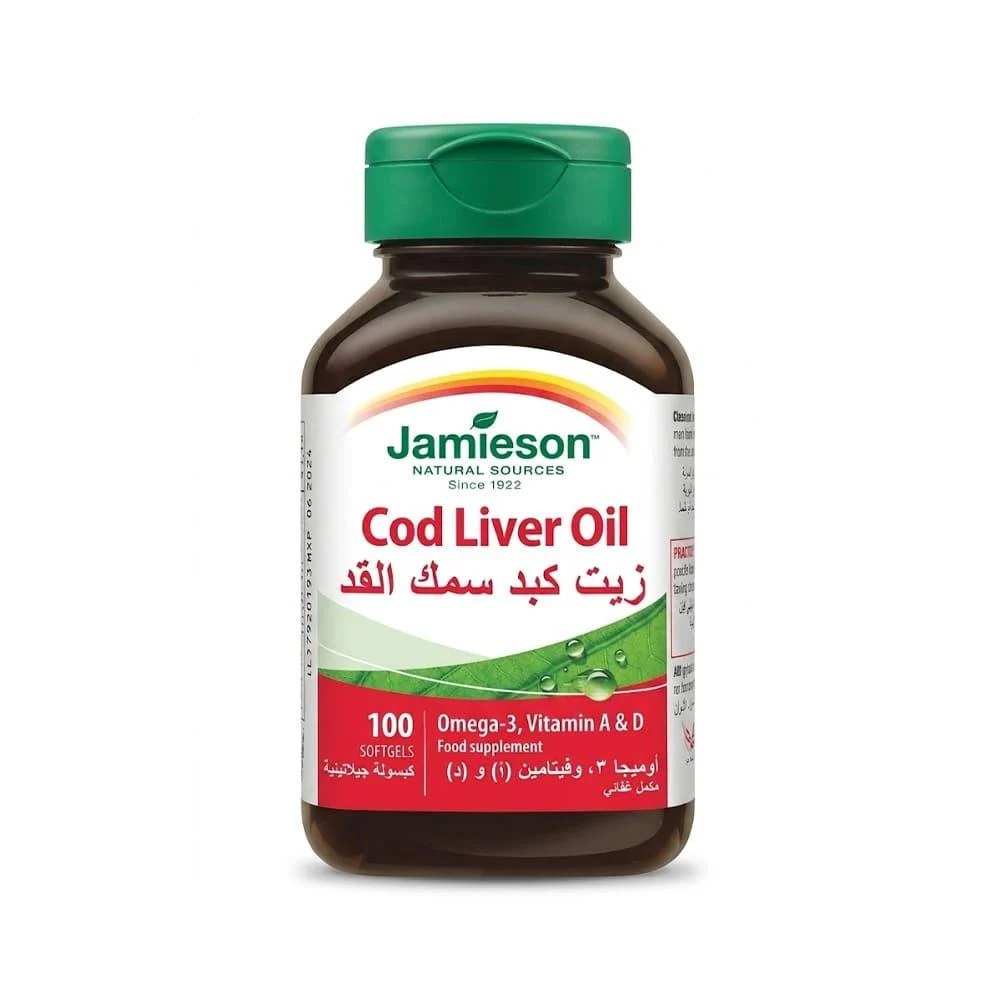 JAMIESON COD LIVER OIL+VIT A+D3 SOFTGELS 100`S (2)