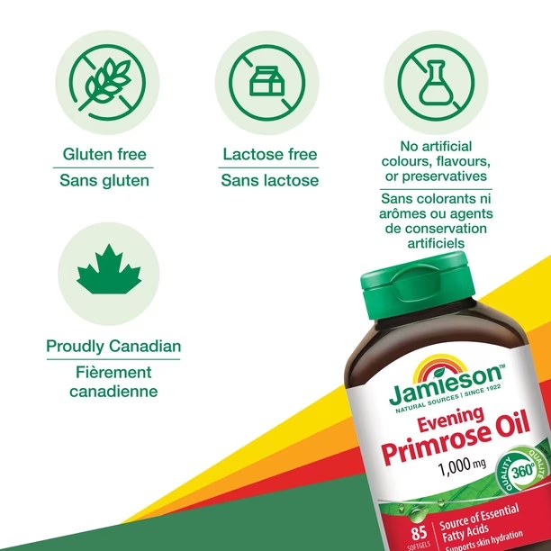 JAMIESON EVENING PRIMROSE OIL 1000MG SOFTGELS 85'S (3)