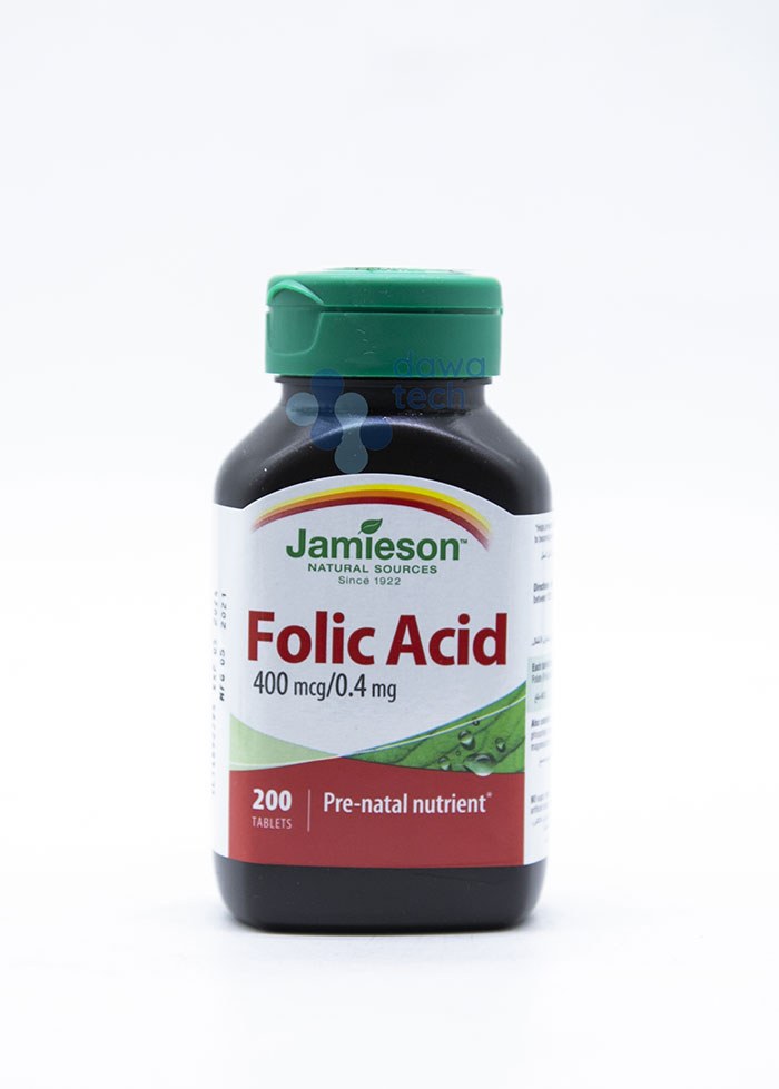 JAMIESON FOLIC ACID 400MG TABLETS 200`S (2)