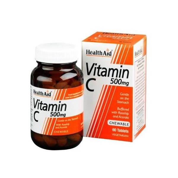 HEALTH AID VITAMIN C 500MG CHEW 60'S (2)