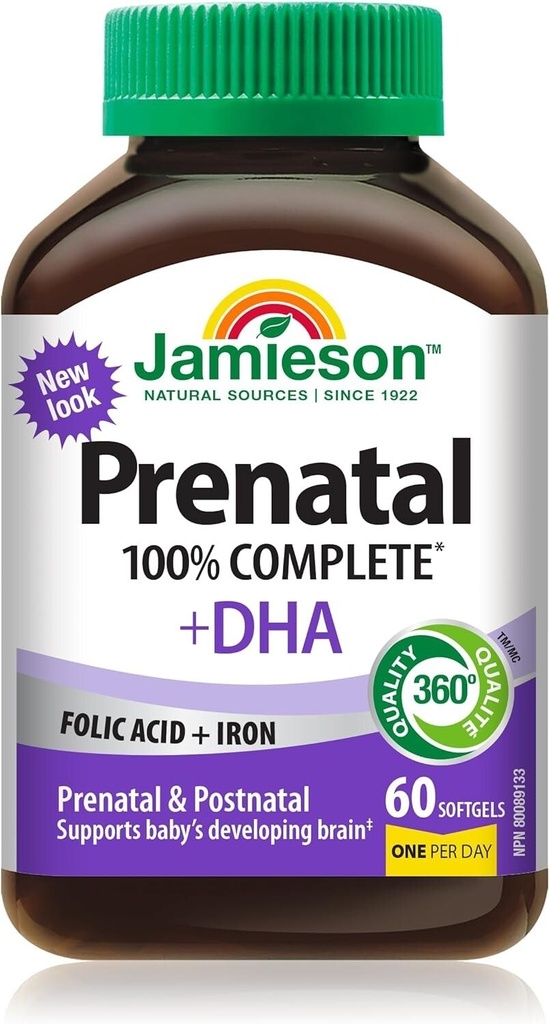 JAMIESON PRENATAL 100%+DHA SOFT GELS 60'S (2)