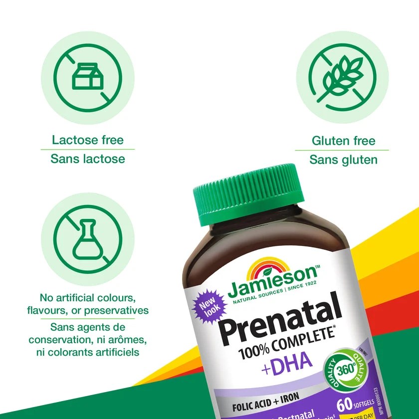 JAMIESON PRENATAL 100%+DHA SOFT GELS 60'S (4)