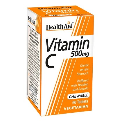 HEALTH AID VITAMIN C 500MG CHEW 60'S (3)