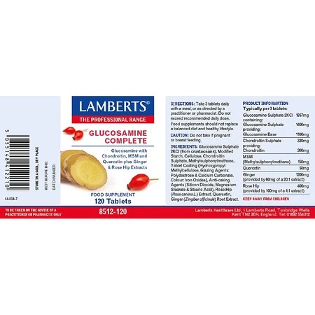 LAMBERTS GLUCOSAMINE COMPLETE TABS 120'S (3)