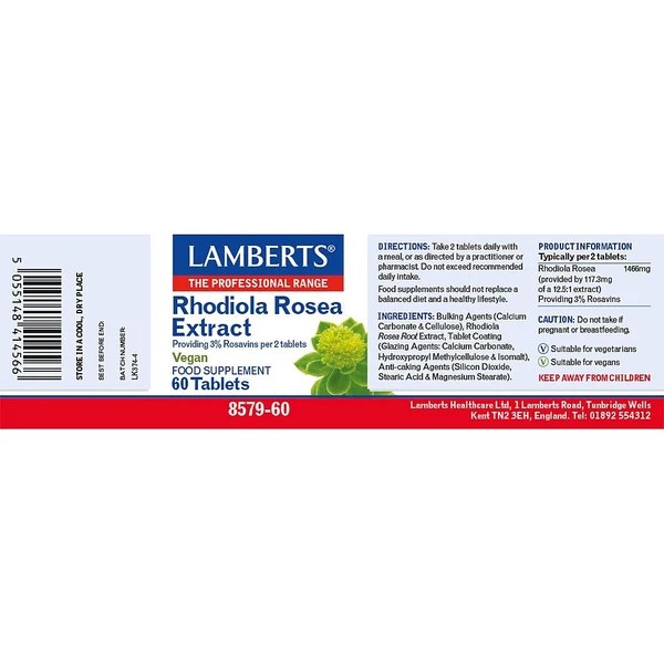 LAMBERTS RHODIOLA ROSEA EXTRACT TABS (2)