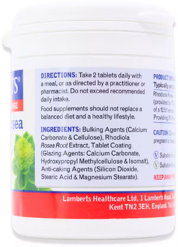LAMBERTS RHODIOLA ROSEA EXTRACT TABS (4)