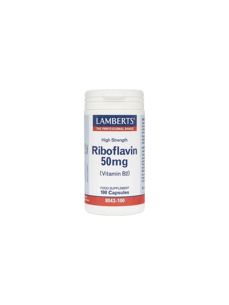 LAMBERTS RIBOFLAVIN 50MG VIT. B2 CAPS 100'S (2)