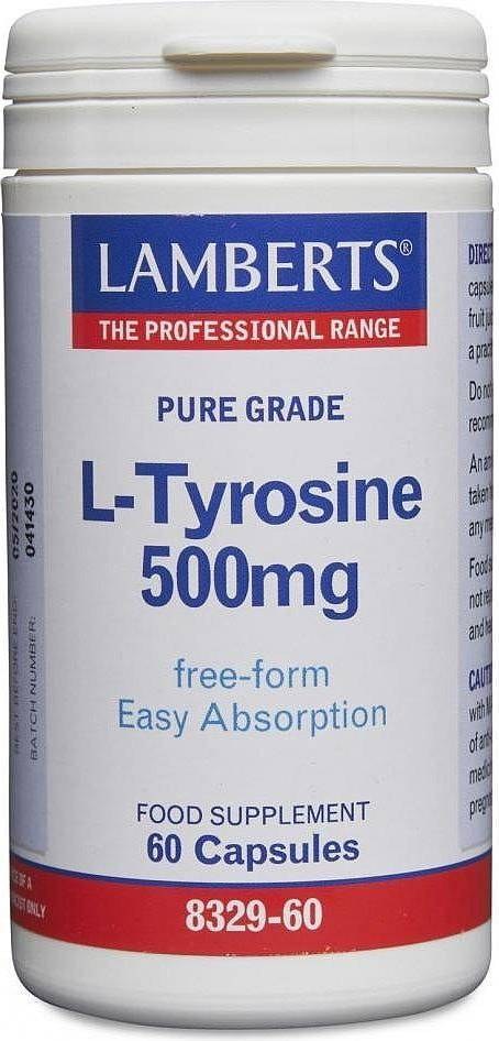 LAMBERTS TYROSINE 500MG CAPS 60S (3)