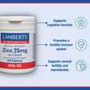 LAMBERTS ZINC CITRATE 25MG TABS 120'S (2)