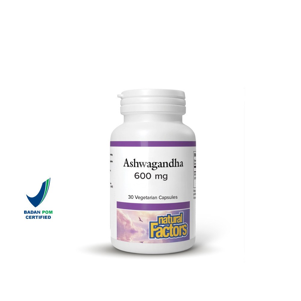 NATURAL FACTORS ASHWAGANDHA 600MG CAP 30'S (2)