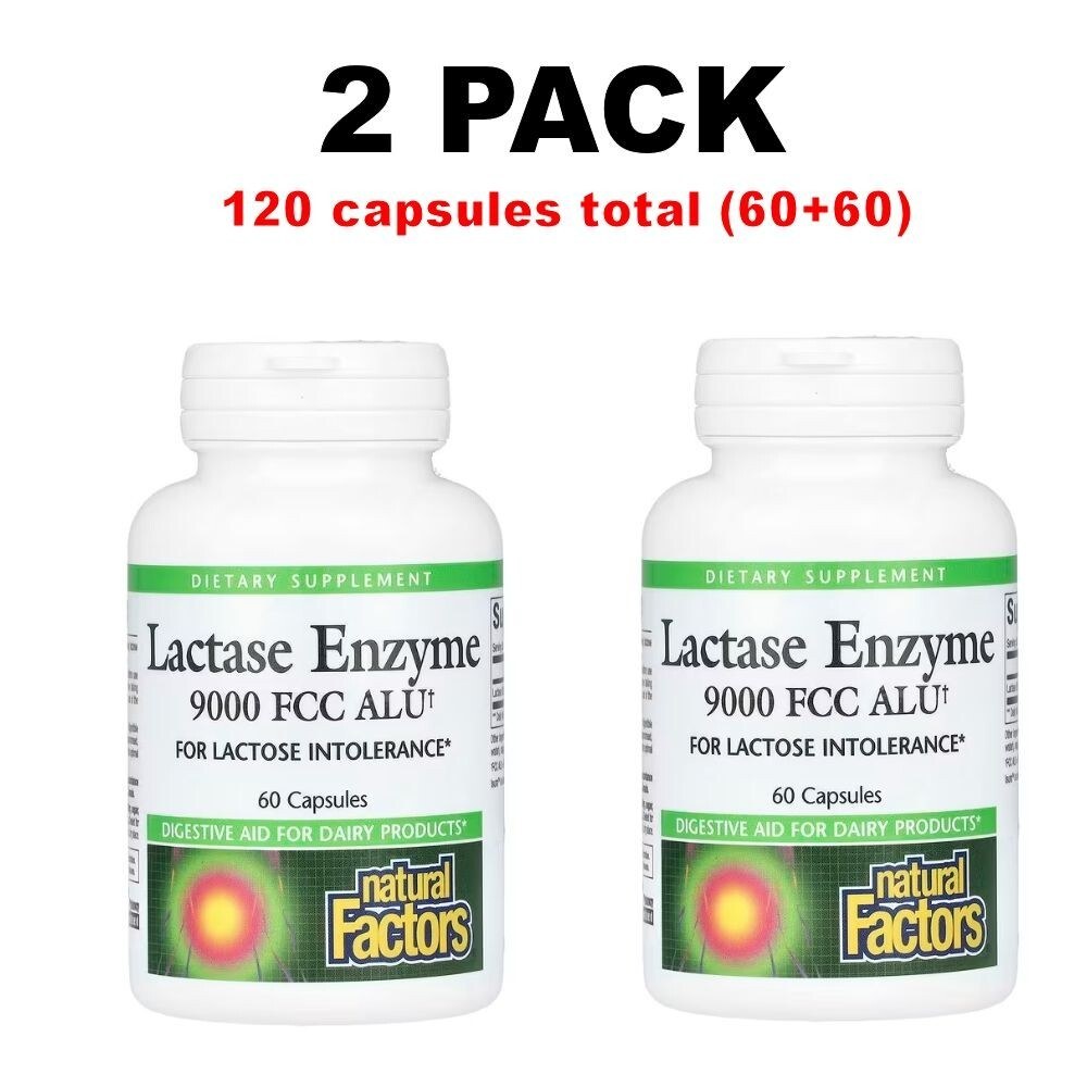 NATURAL FACTORS LACTASE ENZYME CAP 60'S (2)