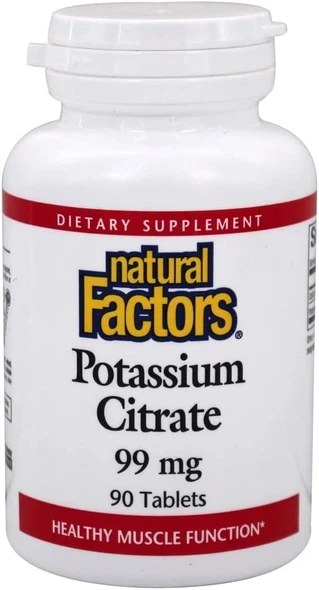 NATURAL FACTORS POTASSIUM CIT 99MG TAB 90'S (2)