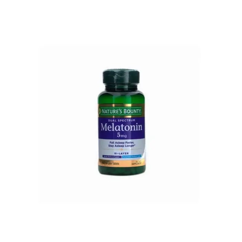 NATURE'S BOUNTY DUAL SPECTRUM MELATONIN 5MG BI-LAYER 60'S (4)