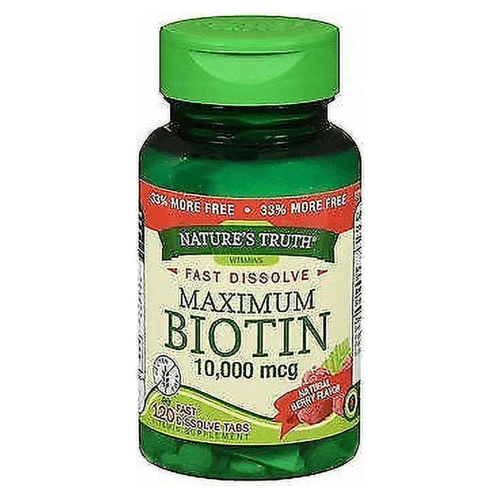 NATURE'S TRUTH BIOTIN 10,000MCG TABS 120'S (3)