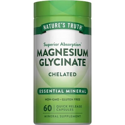 NATURE'S TRUTH MAGNESIUM GLYCINATE CAPS 60'S (3)