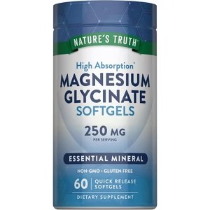 NATURE'S TRUTH MAGNESIUM GLYCINATE CAPS 60'S (4)