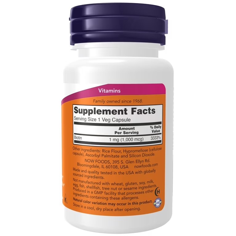 NOW BIOTIN 1000MCG CAPS 100'S (2)