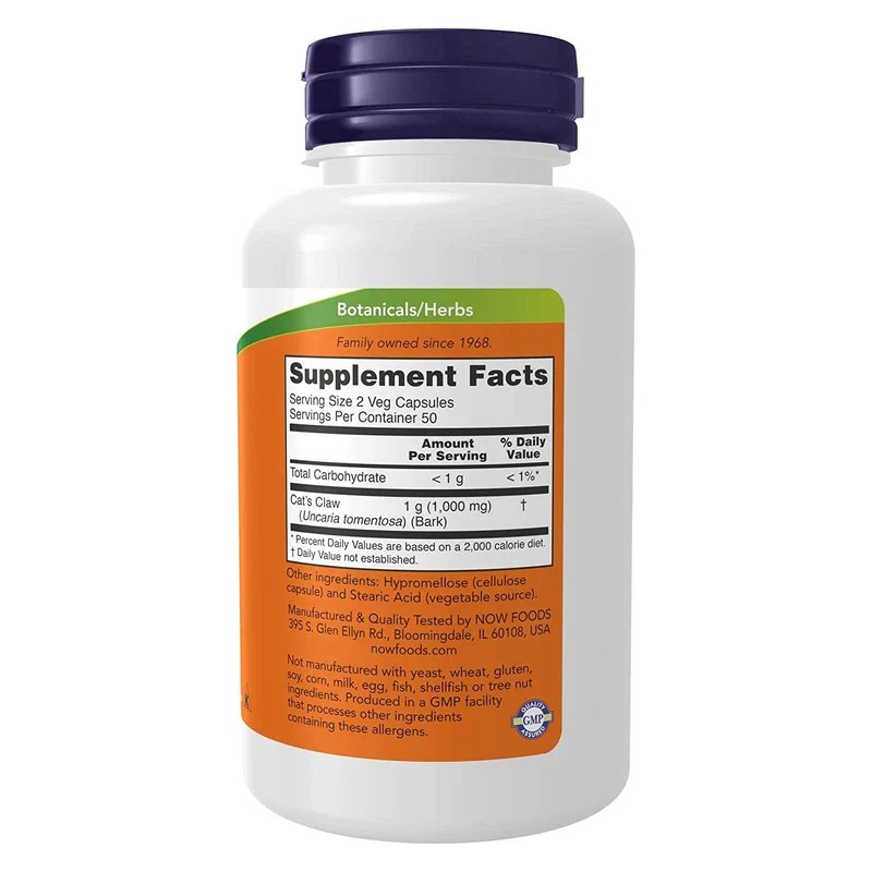 NOW CATS CLAW 500MG 100S (4)