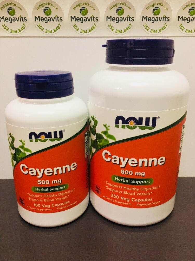 NOW CAYENNE 500MG CAPS 100'S (3)