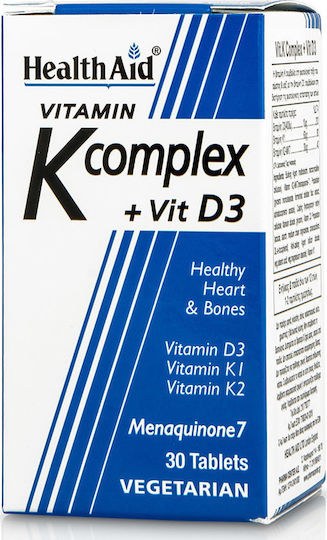 HEALTH AID VITAMIN K COMPLEX + VIT D 30'S (3)