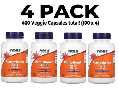 NOW PANTOTHENIC ACID 500MG CAPS (3)