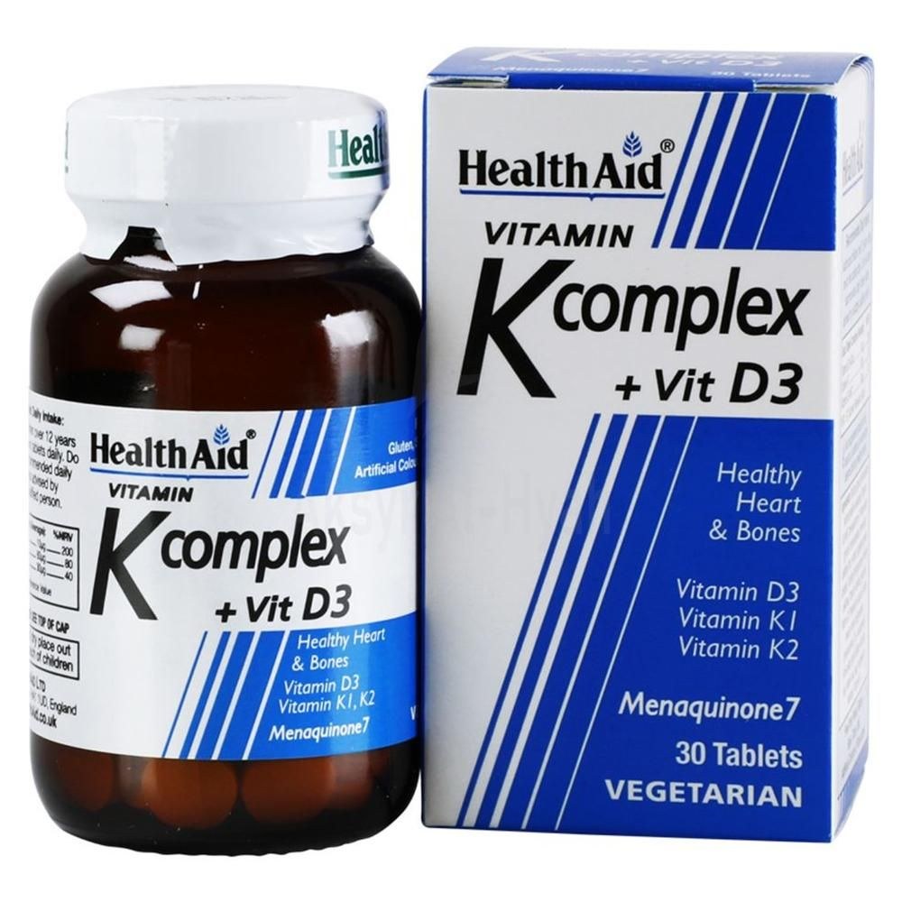 HEALTH AID VITAMIN K COMPLEX + VIT D 30'S (4)