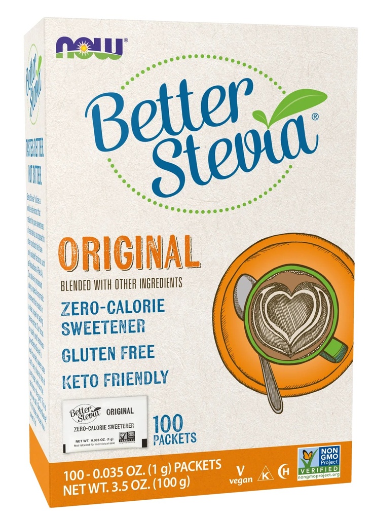 NOW STEVIA PACKETS 100'S (2)