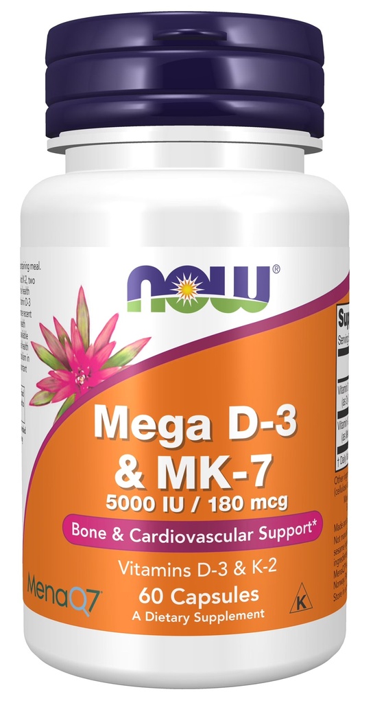 NOW VITAMIN D3 & K2 VCAPS 120'S (3)