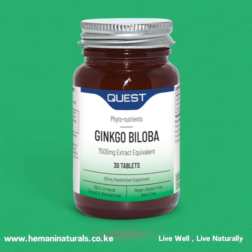QUEST GINKGO BILOBA EXTRACT TABS 30'S (2)