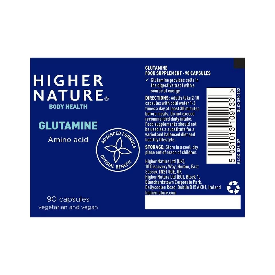 HIGHER NATURE GLUTAMIN CAPS 90'S (4)