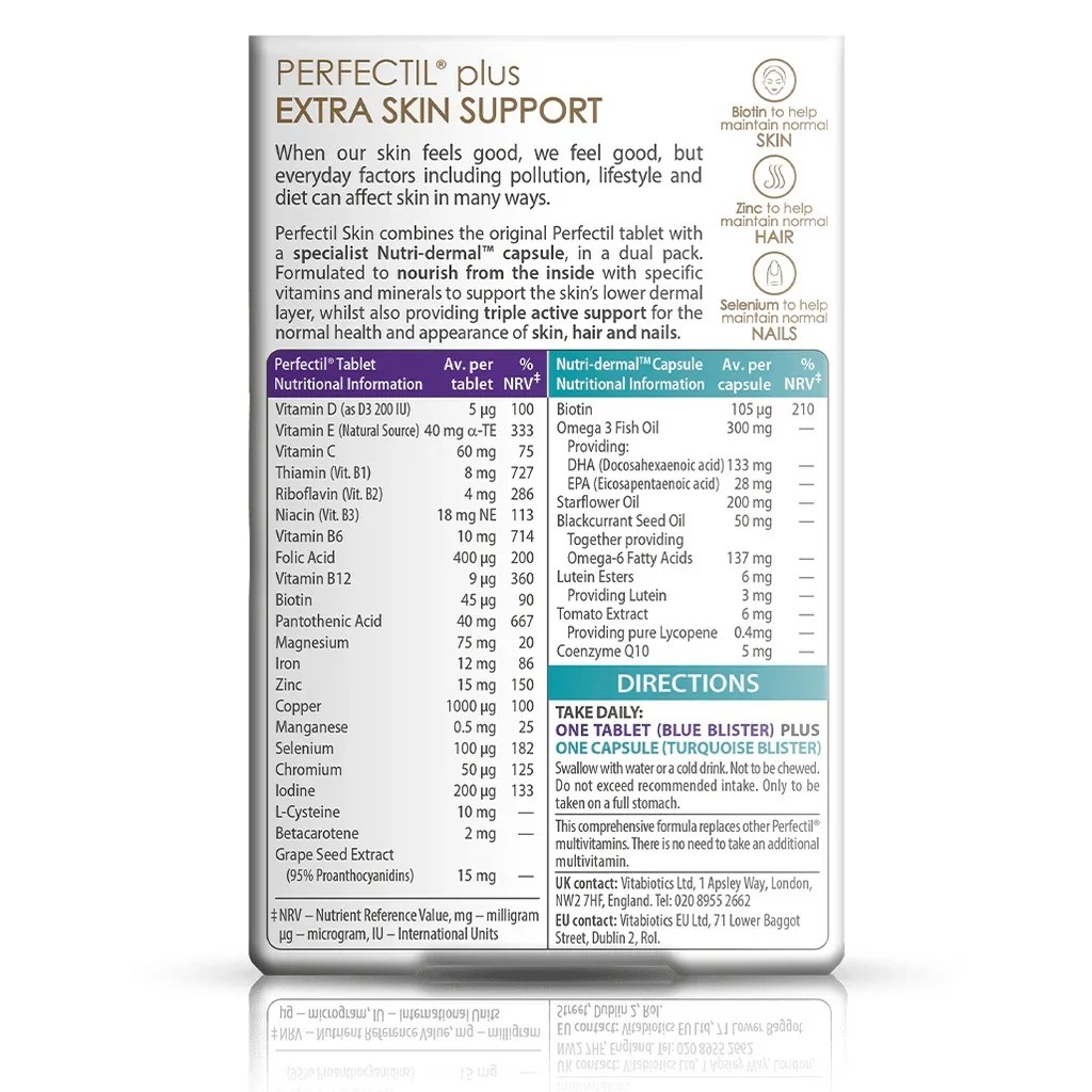 VITABIOTICS PERFECTIL SKIN PLUS TABS 56'S (3)
