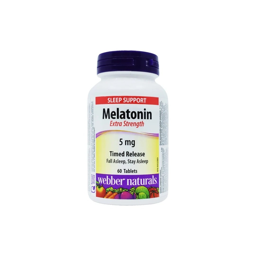 WEBBER NATURALS MELATONIN 5MG TIME RELEASE TABS 60'S (2)