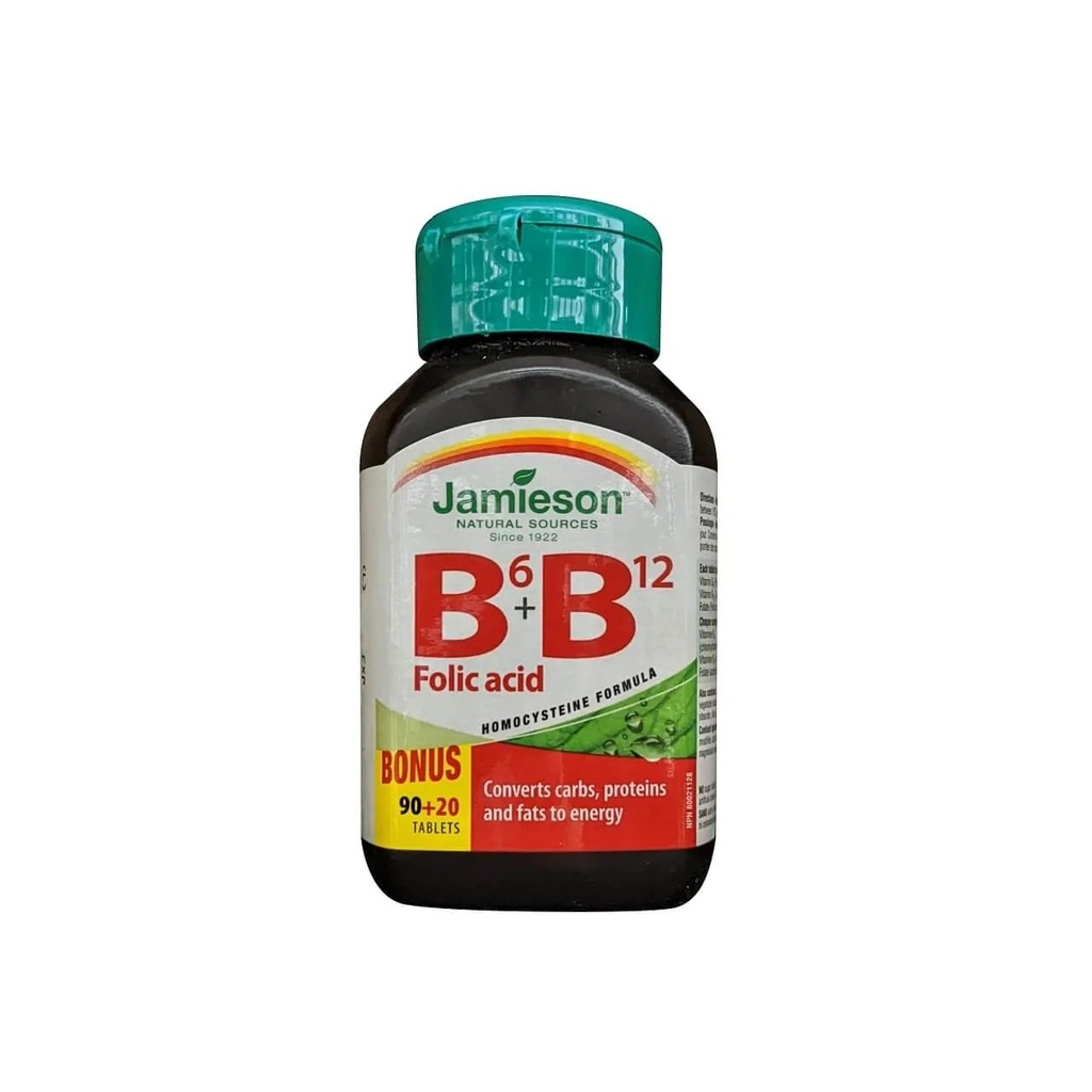 JAMIESON B6 + B12 FOLIC ACID TABS 110'S (2)