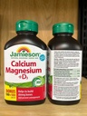 JAMIESON CALCIUM MAGNESIUM +VITAMIN D3 CAPLETS 200'S (2)