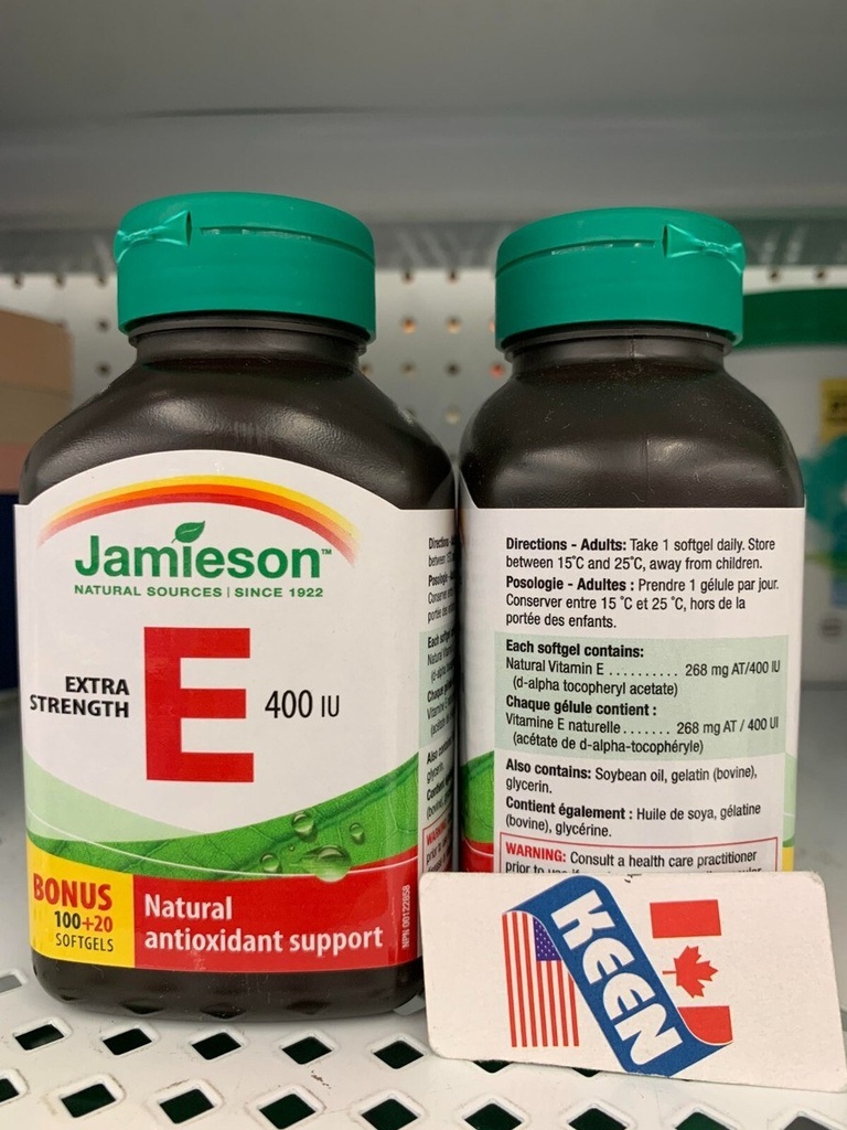 JAMIESON VITAMIN E 400IU/268MG SOFTGELS 120'S (2)