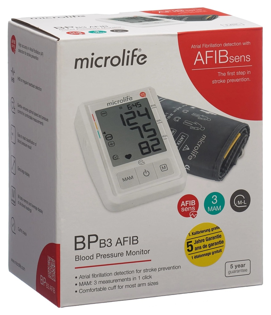 MICROLIFE BP B3 AFIB S-VII BLOOD PRESSURE MONITOR (3)