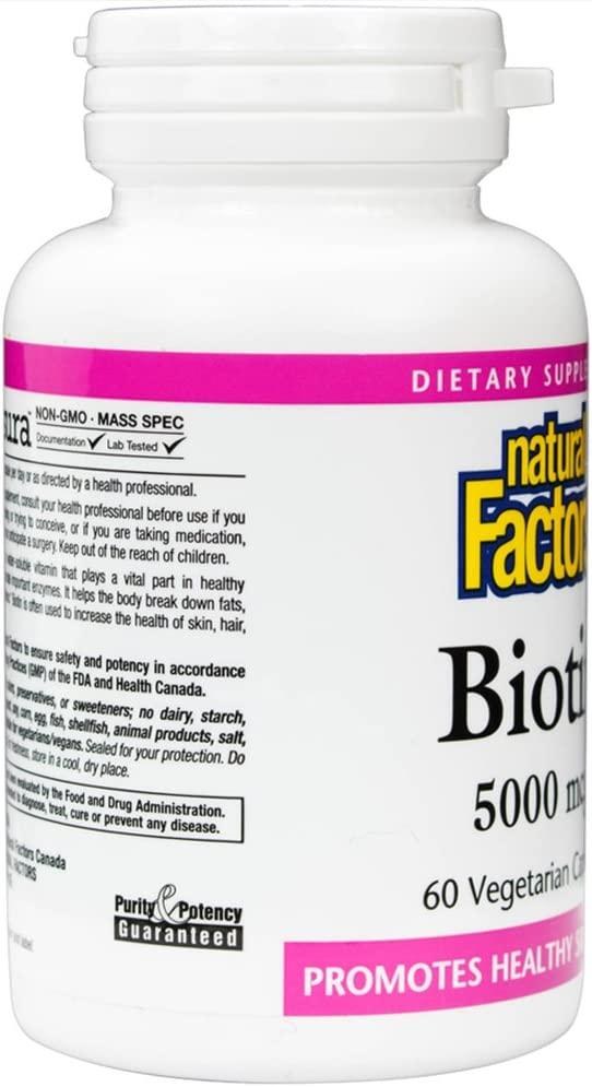 NATURAL FACTORS BIOTIN 5000MCG VCAP 60 (2)