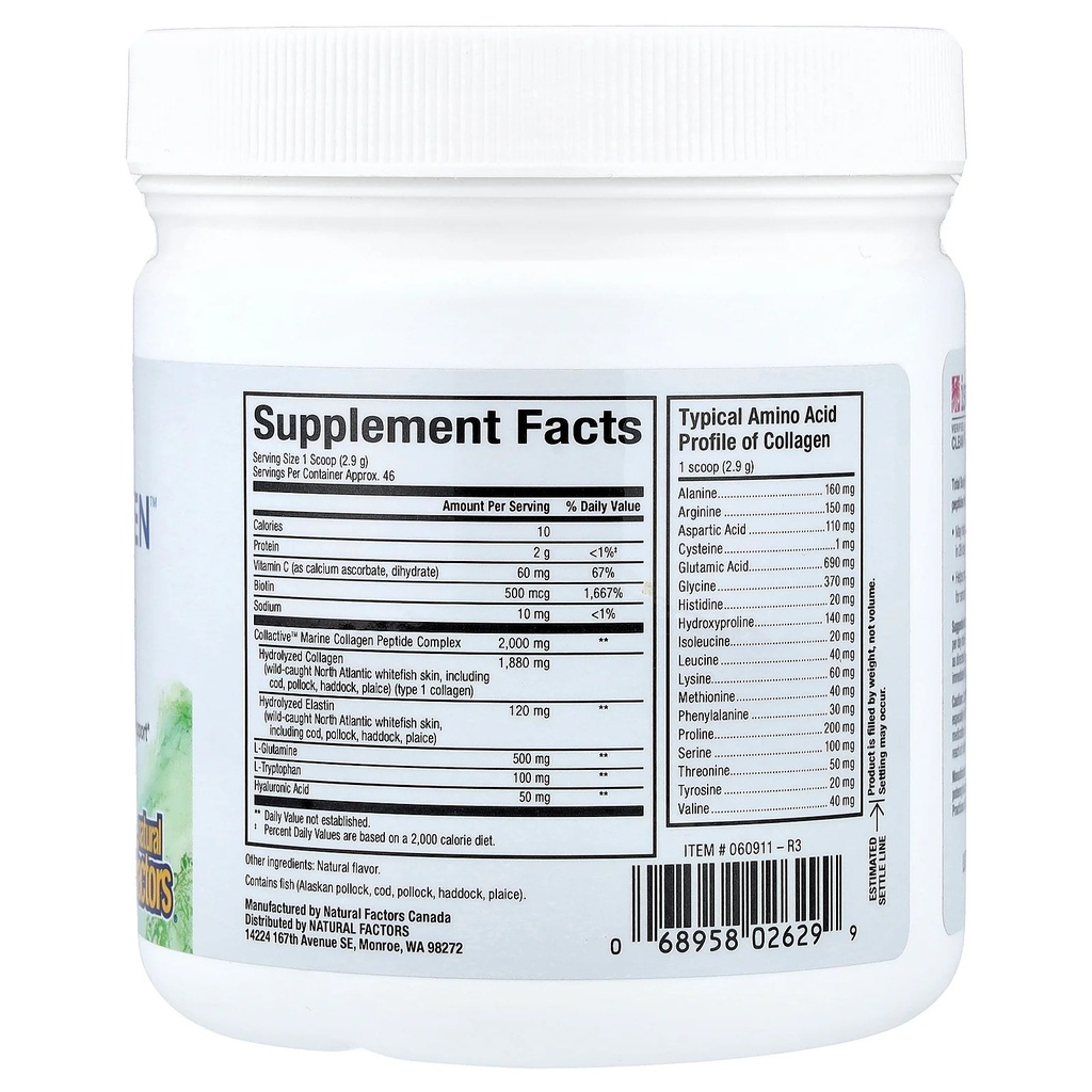 NATURAL FACTORS MARINE COLLAGEN 135G (4)
